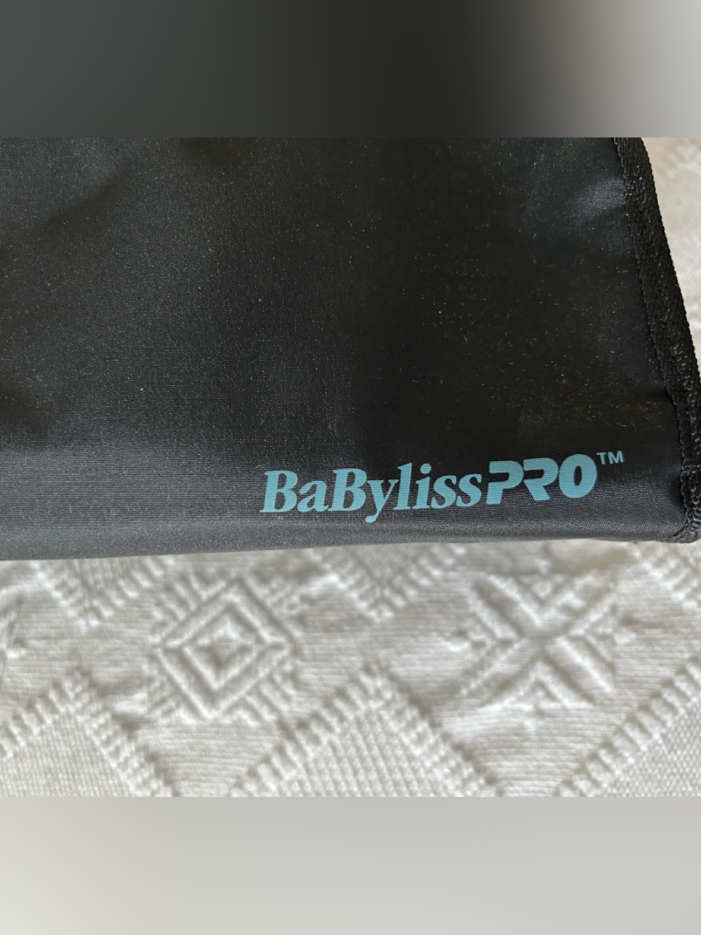 BaBylissPRO travel hairdryer and flat iron with Black Case with Light Blue Logo